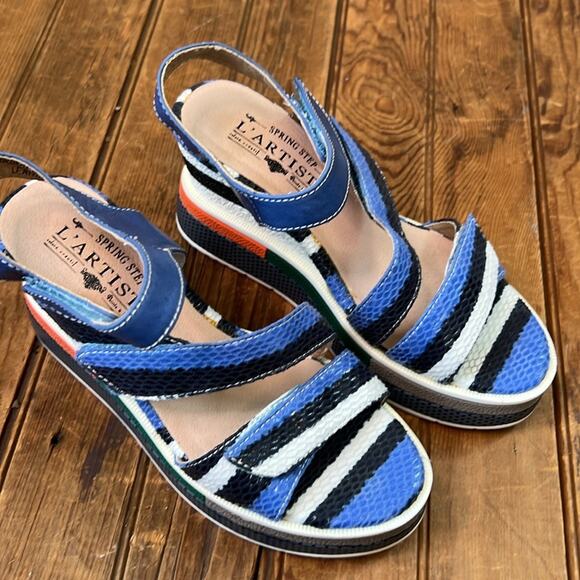 Women’s L’Artiste Spring Step platform Sandals blue - Picture 4 of 7